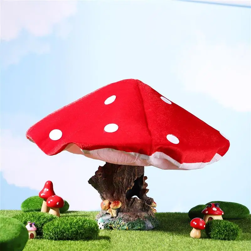 Creative Plush The Outfit Decorative Mushroom Shaped Caps Funny Hat For Party Kids Red The Outfit Decorative Mushroom Shaped