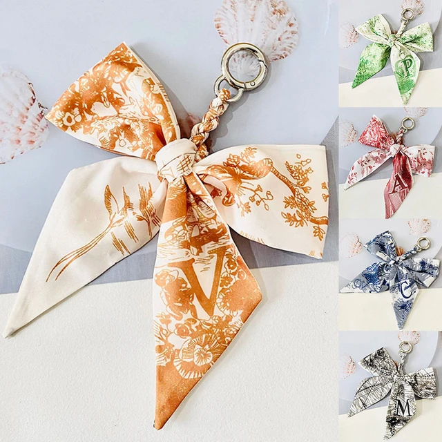 Women Fashion Scarves Key Holder Ribbon Bowknot Exquisite Keychains Women Bag Charm Pendant Keychain Silk Scarf Key Ring Key Chains AliExpress