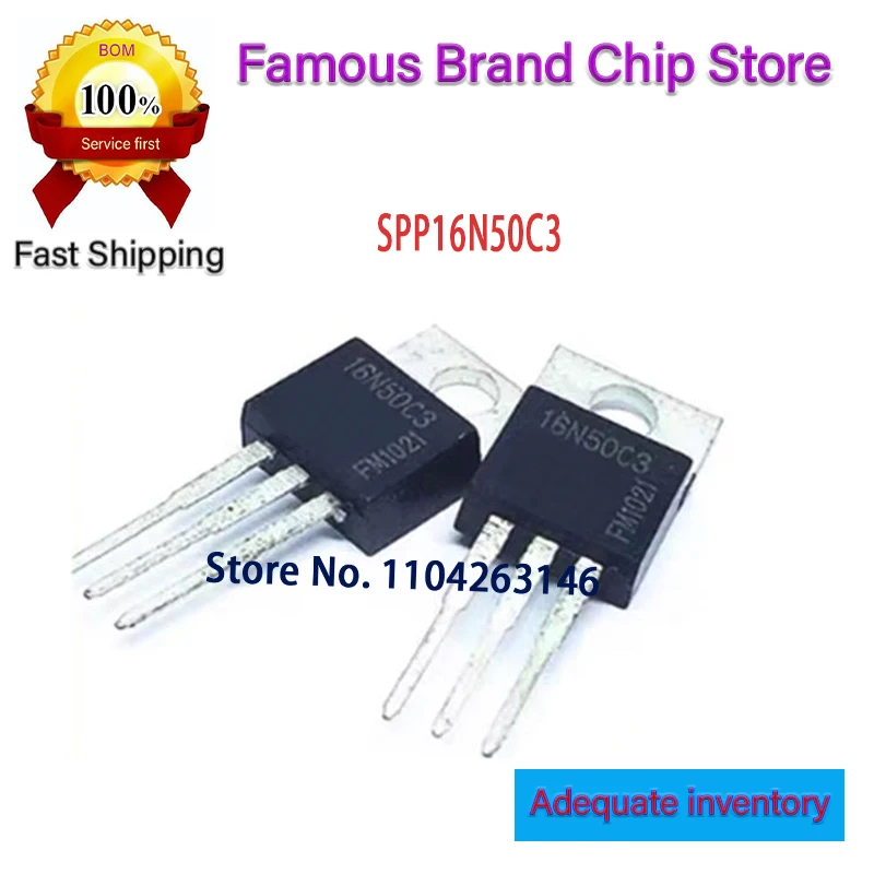 16N50C3 New and original SPP16N50C3 SPP16N50C SPP16N50 TO220 10PCS