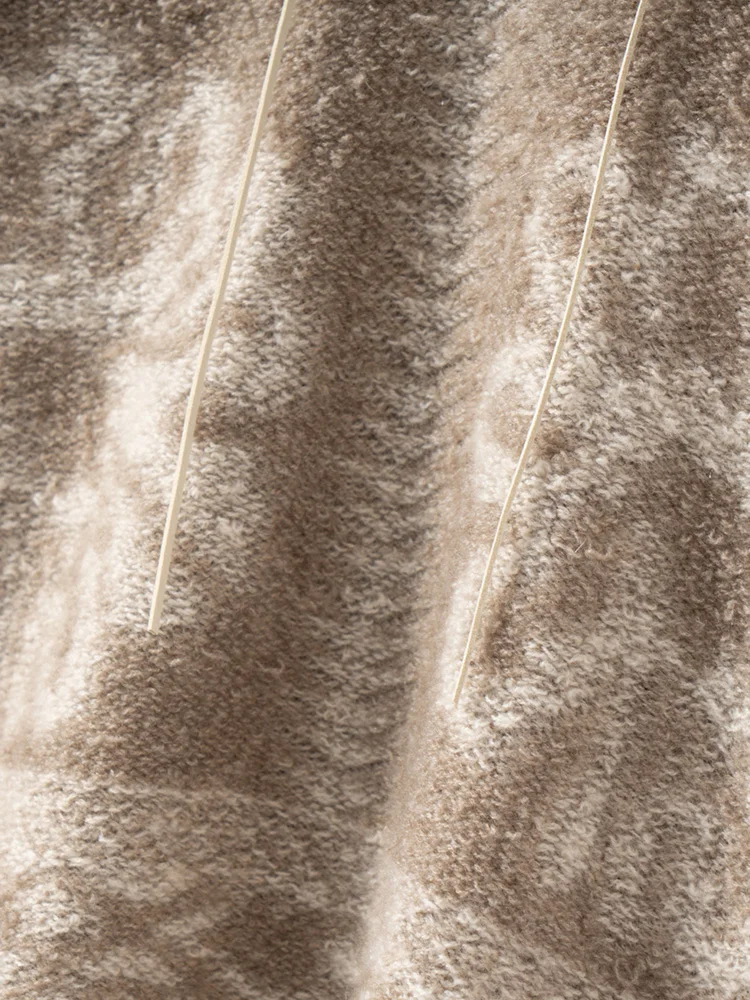 Women's 100% Cashmere Sweater French Retro Tie Turn-Down Collar Fair Isle Pullover Autumn Winter Towel Embroidery Cashmere Tops