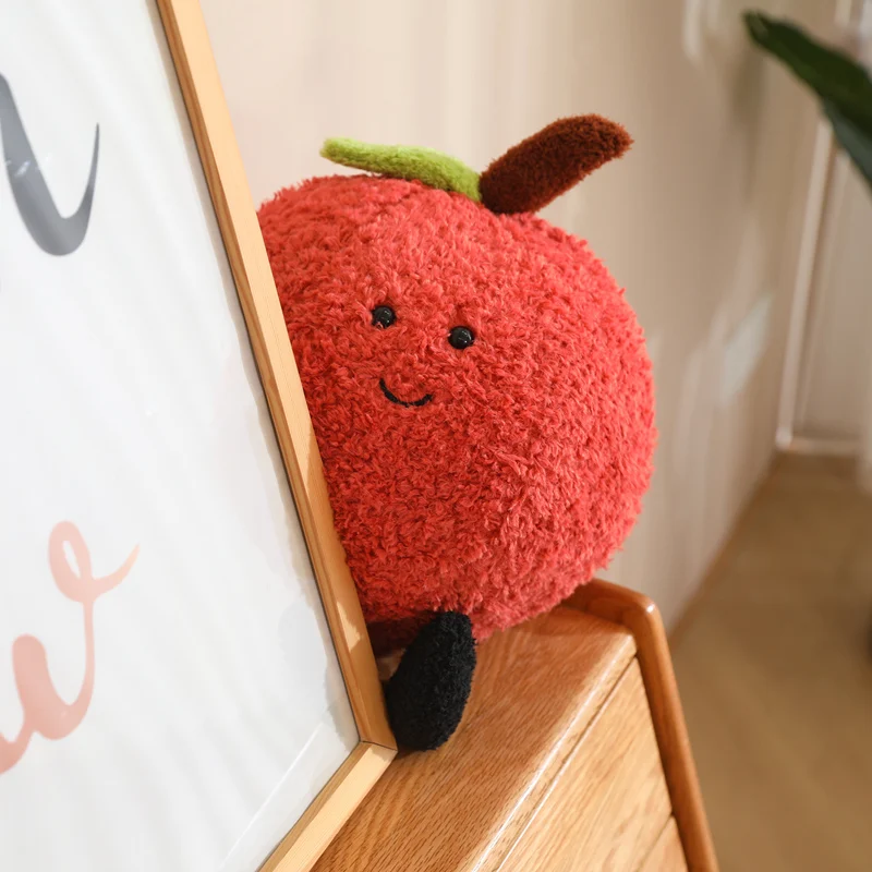 Peluche Litchi Fruit, Coussin Kawaii, Décoration de Chambre, Coton Doux Rempli de Beurre, 35 cm, 45cm, 1Pc