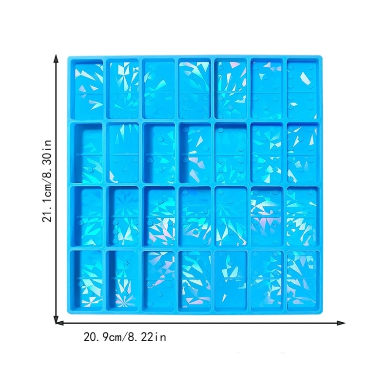 Practical Epoxy Resin Dominoes Mold With 28 Cavities Sturdy Silicone Candy Clay Molds for Jewelry And Cake Decoration