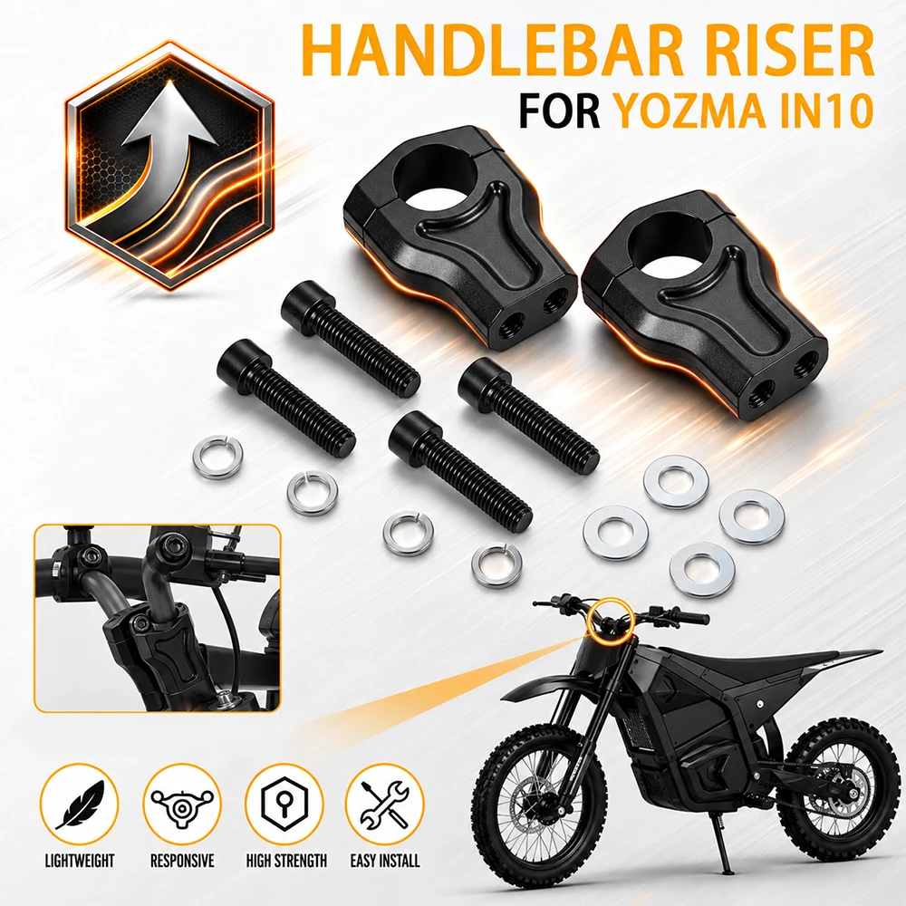 Handlebar Riser Clamp Handle Bar Riser Fat Bar Mount Bracket For Yozma IN10 PRO Motorcycle Accessories Electric Dirt Bike E-bike