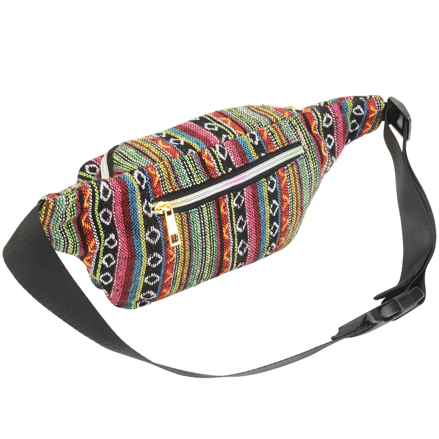 ผู้หญิงชาติพันธุ์ Fanny Pack Retro Vintage Bum กระเป๋าเดินทางเดินป่าเข็มขัดเอวกระเป๋า Fanny Pack สําหรับผู้หญิงสี A