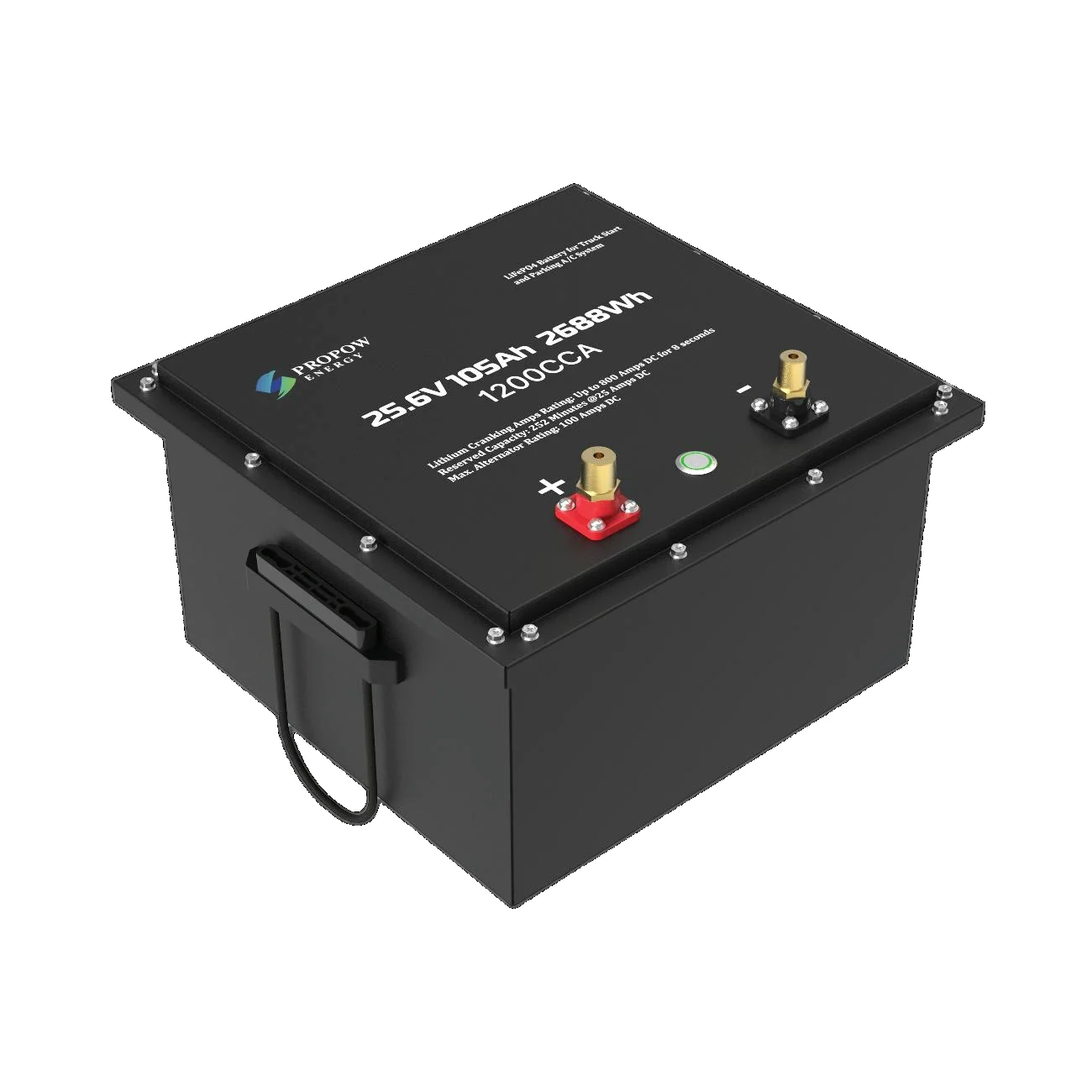 24V 105Ah LiFePO4 Truck Starting Battery With Smart Monitoring, Enhanced Safety, Vibration Resistance, Customizable Design