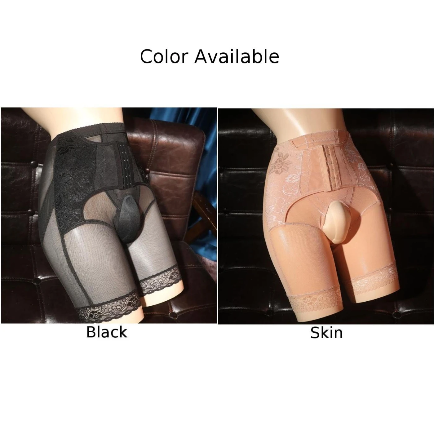 مريح الأزياء اليومية إخفاء سراويل Gaff سراويل بلون الصيف المتحولين جنسيا الخصر تنفس عالية الخصر الرجال #5