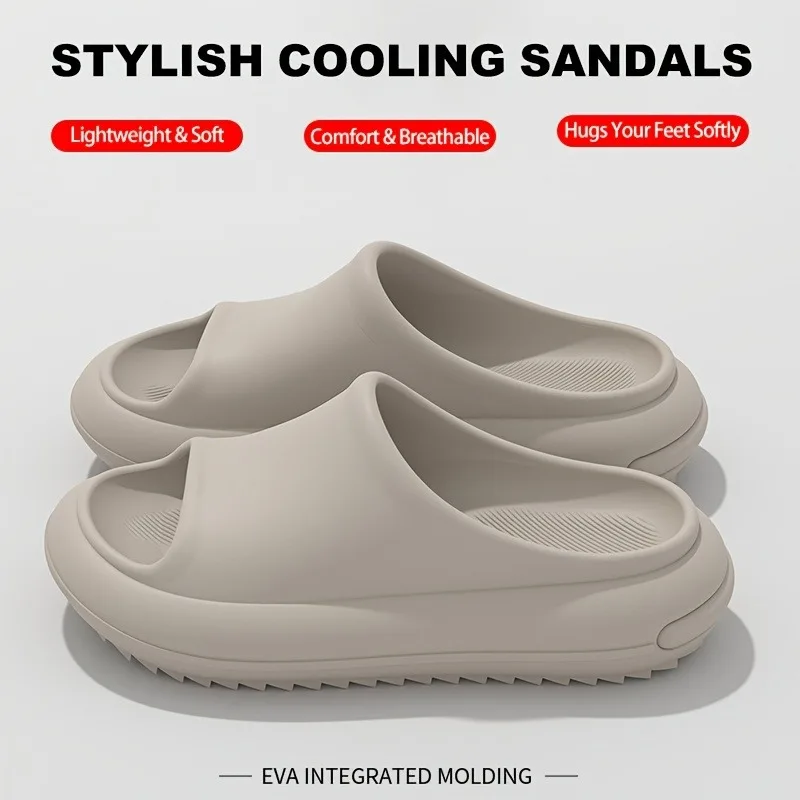 Women EVA Thick Sole Slides Summer Cloud Comfort Slippers Anti Slip Soft Cushioned Bathroom men Beach Casual cloud Outdoor Shoes image 2