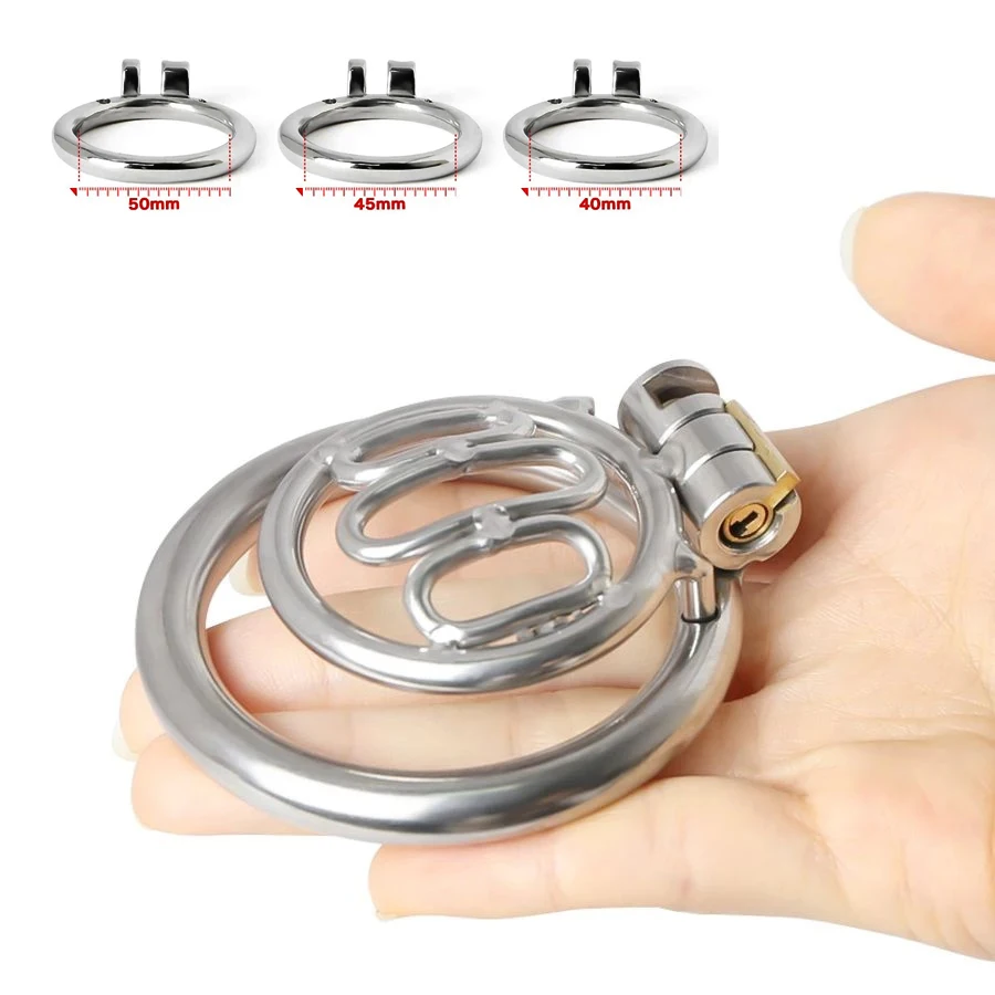 Best Seller Stainless Steel Micro Chastity Device Male Penis Cage With Stealth Lock Penis Ring Small Chastity Prison BDSM Sextoy