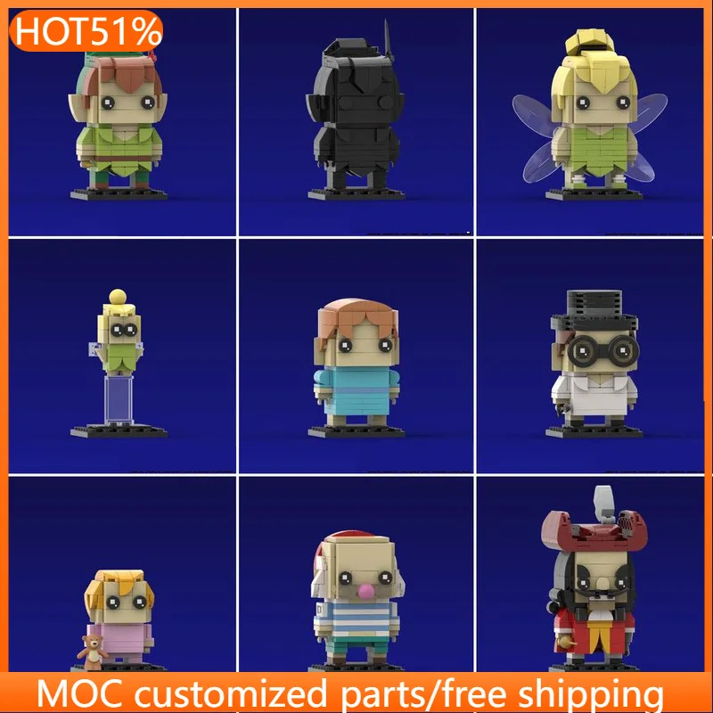 

1290 PCS Brickheadz Style Pan 1953 Collection MOC Customize Modular Building Block Brick Kids Technology DIY Holiday Toy Gifts