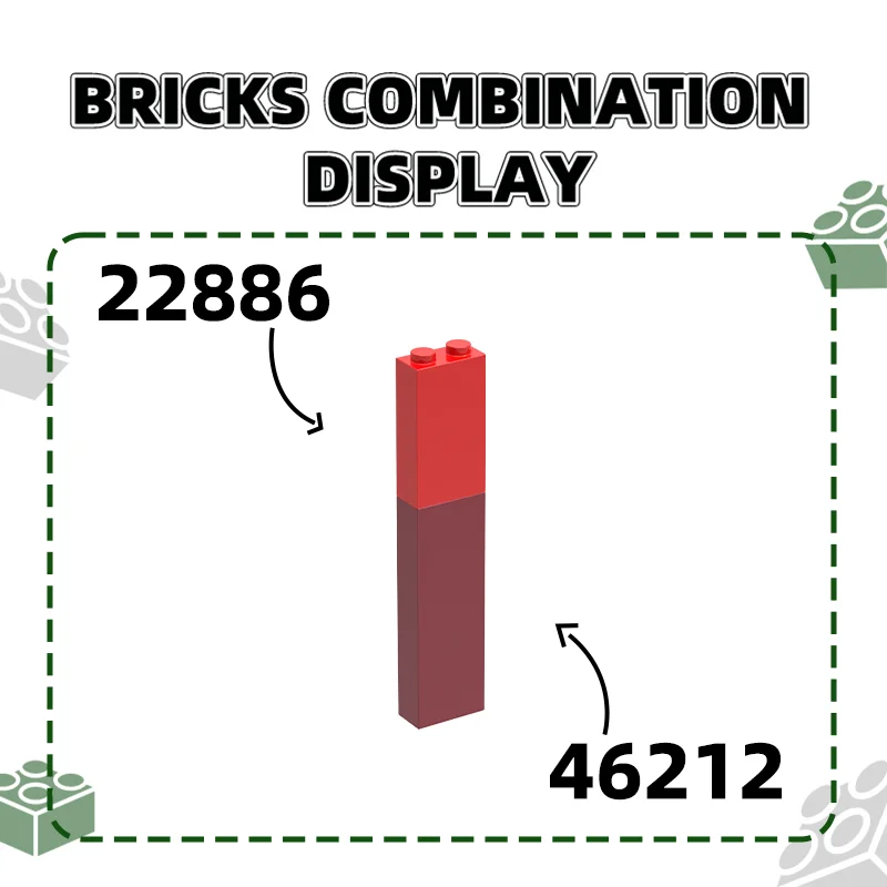 Wange 50 unids/lote 22886 ladrillo 1x2x3 bloques de construcción accesorios de Color Moc compatibles con ladrillo DIY repuestos juguete para regalo