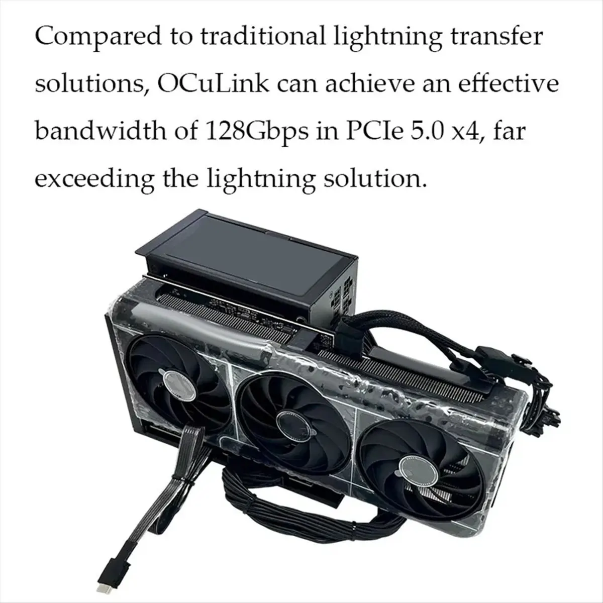 

Stable- M.2 NVMe to PCIe X16 Graphics Expansion Dock SFF-8611 M.2 External Graphic Dock 128 Gbps EGPU Adapter K993G-F4Q-50cm