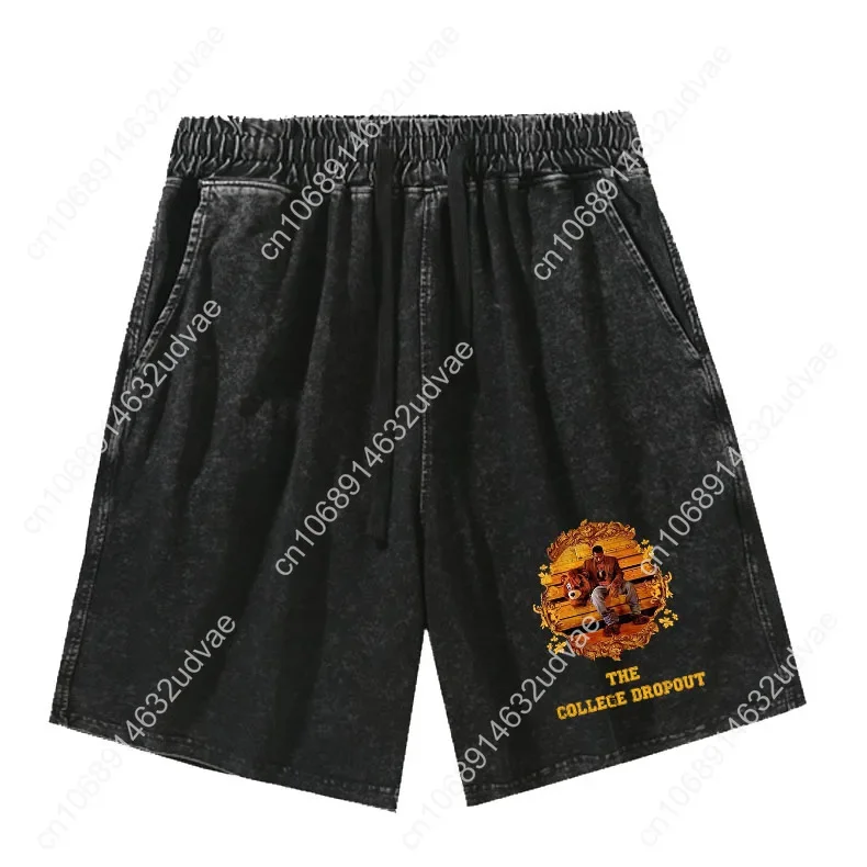 

Kanye West Shorts Man Woman Teenager Retro Short Pants Vintage Cotton Elastic Soft Beach Shorts Pattern Logo Customized Pant