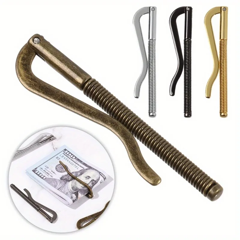 2Pcs Portable Money Clip Metal Cash Holder Spring Clamp Bar Wallet Replace Parts Durable Wallet Accessory