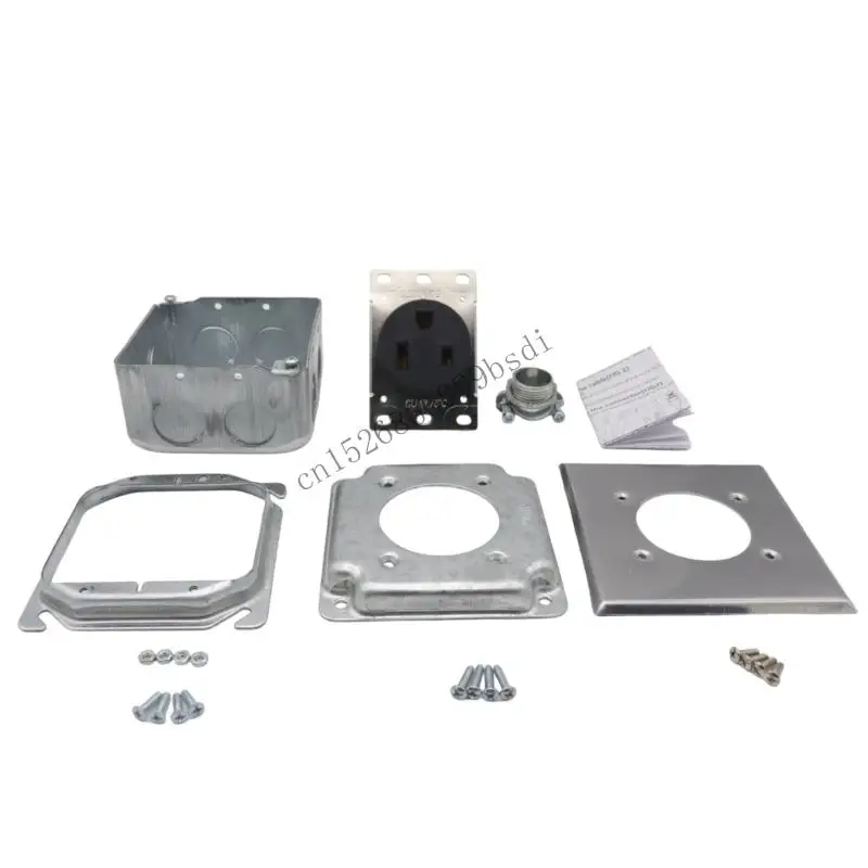 

11UA Professional NEMA 14 50R 50 Amp Outlet Metal Wall Box Circuits Outlet Square for Electric Vehicle Charges & Dryers