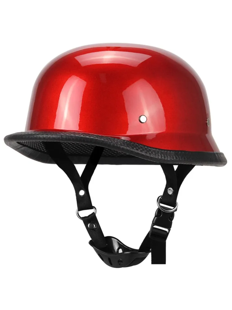 Demi-casque de moto quatre saisons rétro demi-visage casque de Motocross Anti-chute Vintage mode casques de sécurité Certification DOT