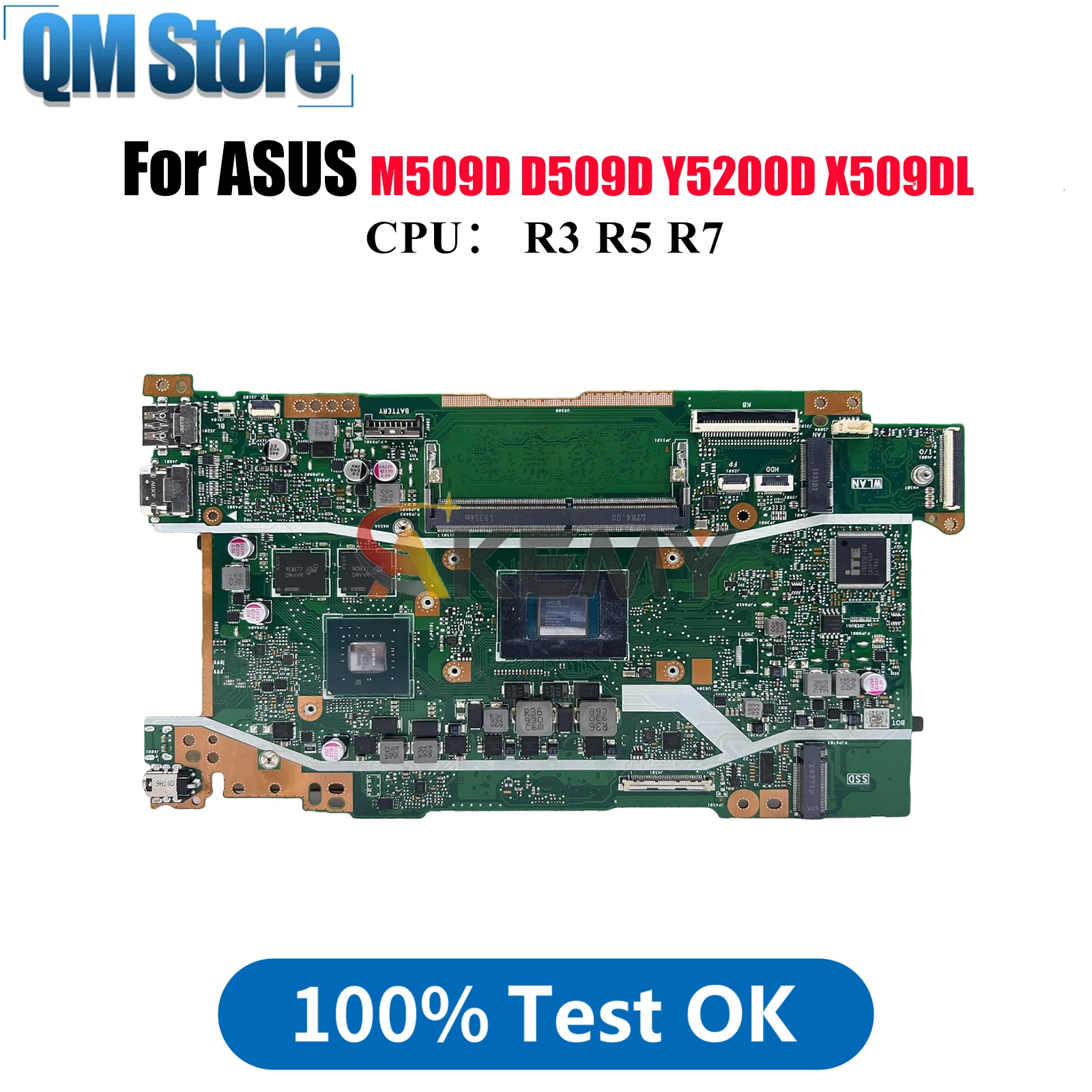 

X509DL Материнская плата для ноутбука ASUS X509D D409D FL8700DA X509DJ X509DAP Y5200D M409D P1510CDA M509D D509D Материнская плата R3 R5 R7 CPU