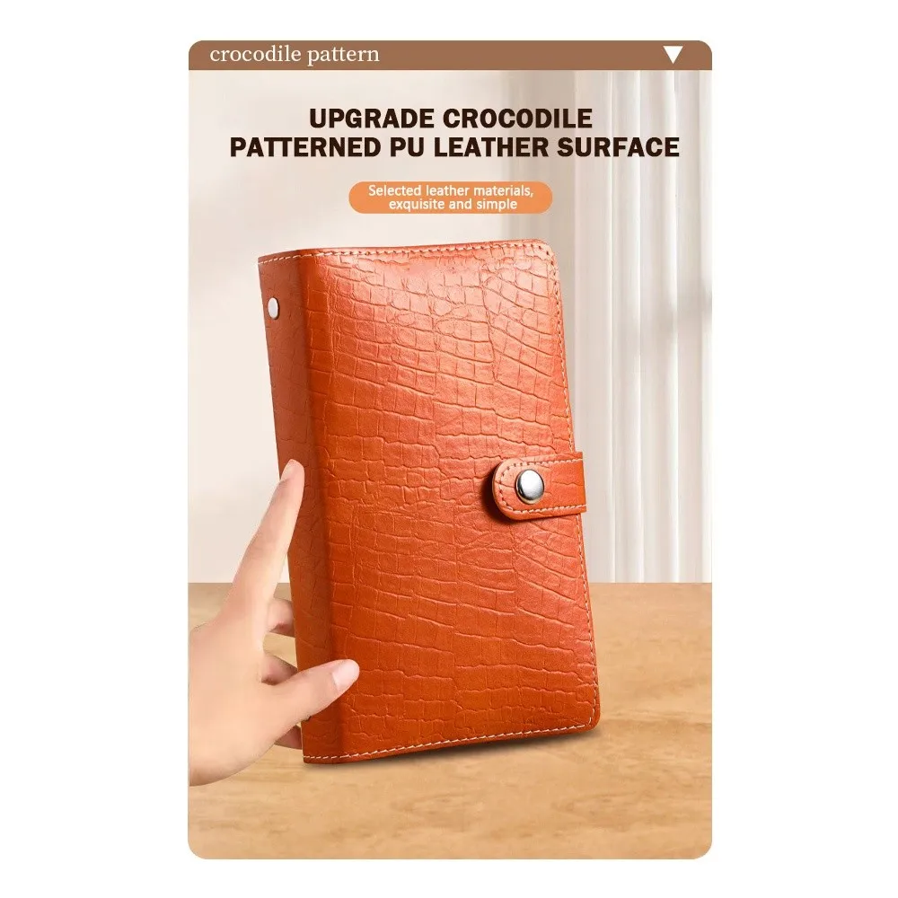 Save Money 100 Envelopes Money Saving Challeng PU Large Capacity Mini Binder Savings Challenge Waterproof Reusable