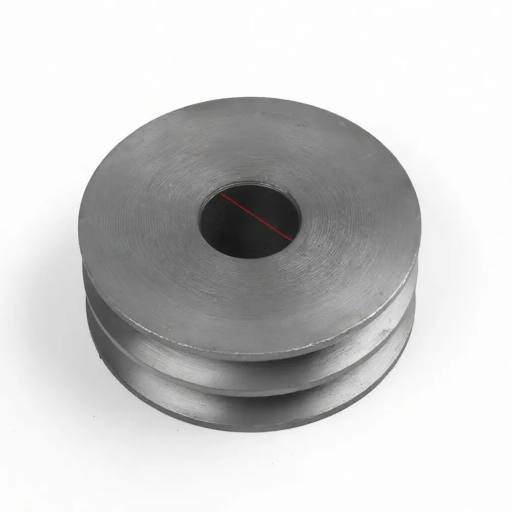 High Strength Cast Iron Pulley Double Groove A B Type Belt Compatible Automotive Repair Tooling Essential Component