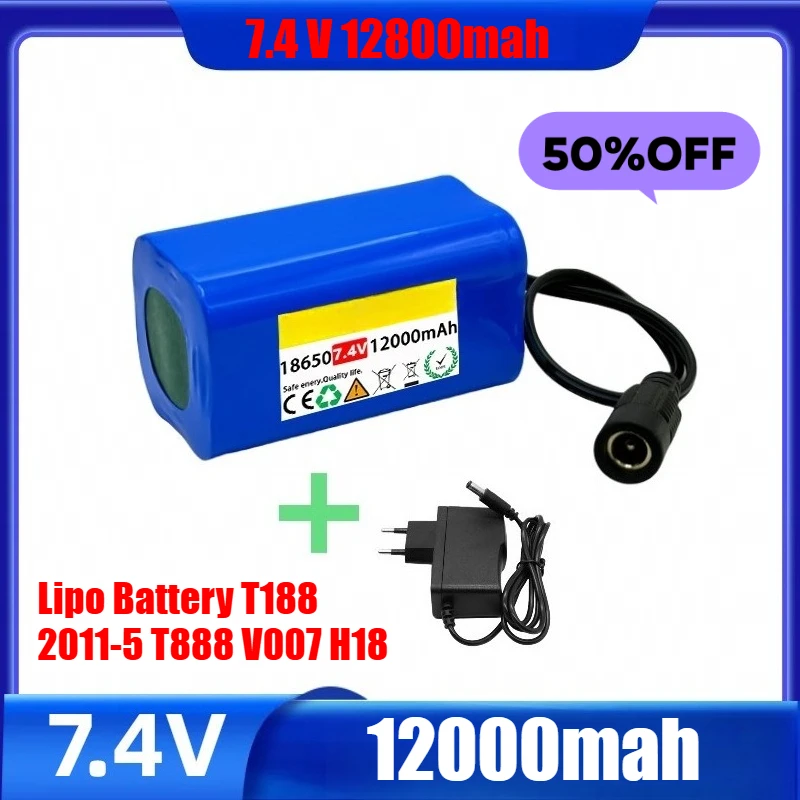 

7.4 V 12800mah Lipo Battery T188 2011-5 T888 V007 H18 Rechargeable Batteries