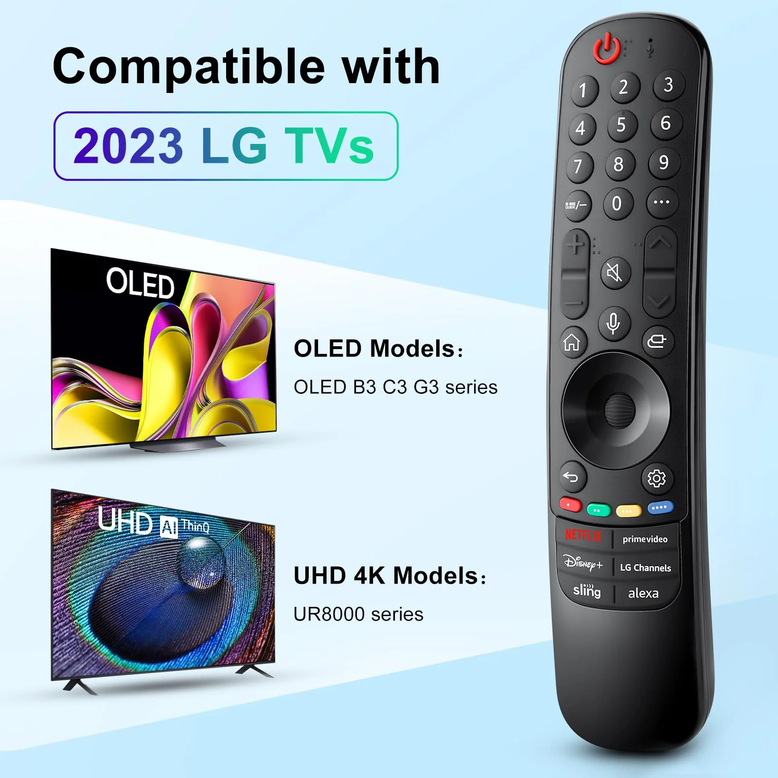 Replacement for L Magic Remote with Pointer and Voice Function, for L Magic Remote AN-MR23GA Compatible with 2023 L TV OLED