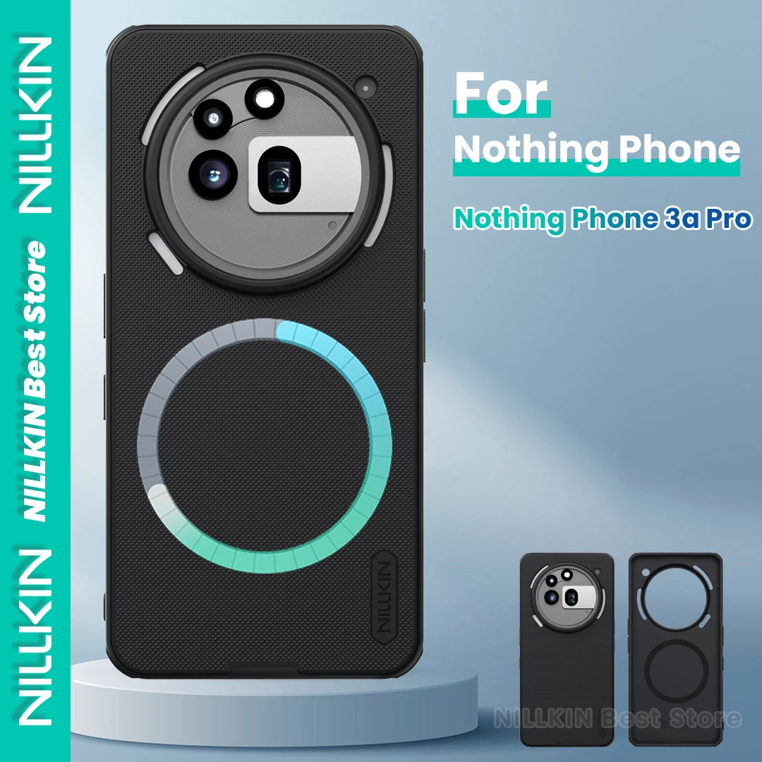 

Nillkin For Nothing Phone 3a Pro Матовый щит Pro Магнитный чехол ТПУ + ПК Четыре угла Защита от падения подушка безопасности Противоударный чехол для телефона