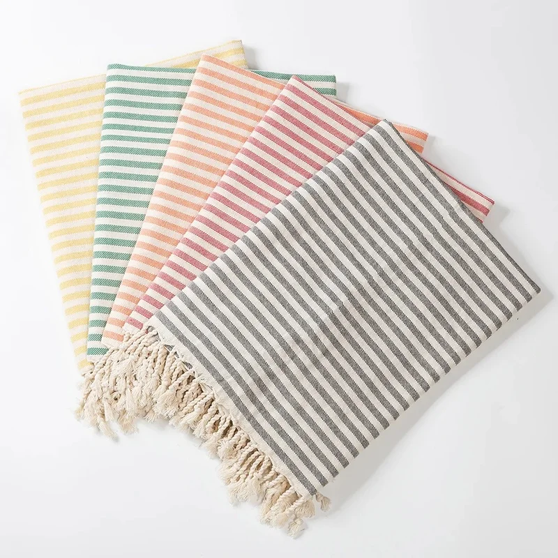 Luxury Striped Bath Towel, 100% Cotton, Pre-Washed, For Spa, Sauna, Home, Travel, Beach