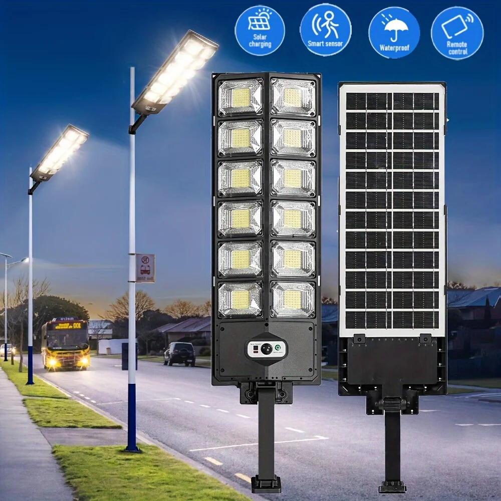 Super Bright LED Outdoor Solar Lamp Waterproof with Motion Sensor Human Induction for Garden Yard Garage Lighting