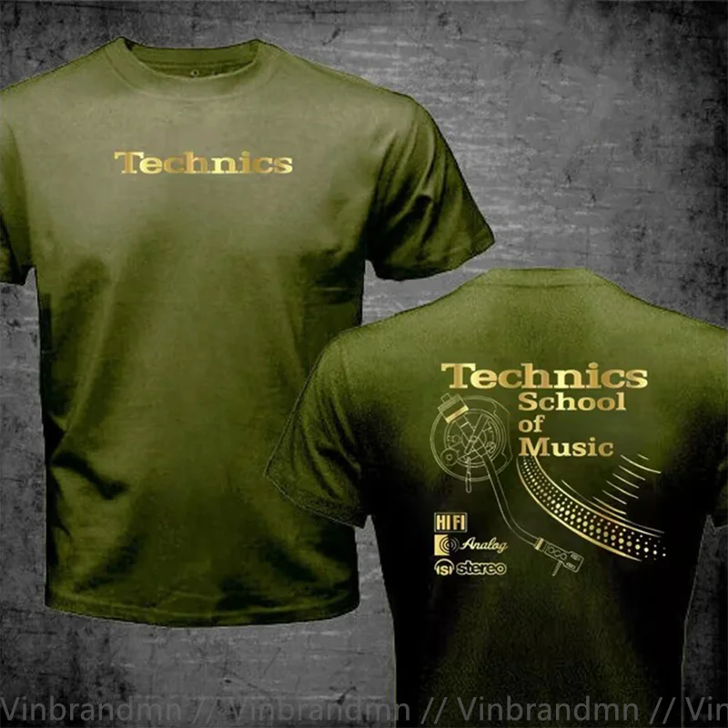 Vintage Deejay Shirt Long Play tshirt Technics School of Music T Shirt Men Retro DJ Music T-shirt Hot Sale Fashion Top Tee Shirt