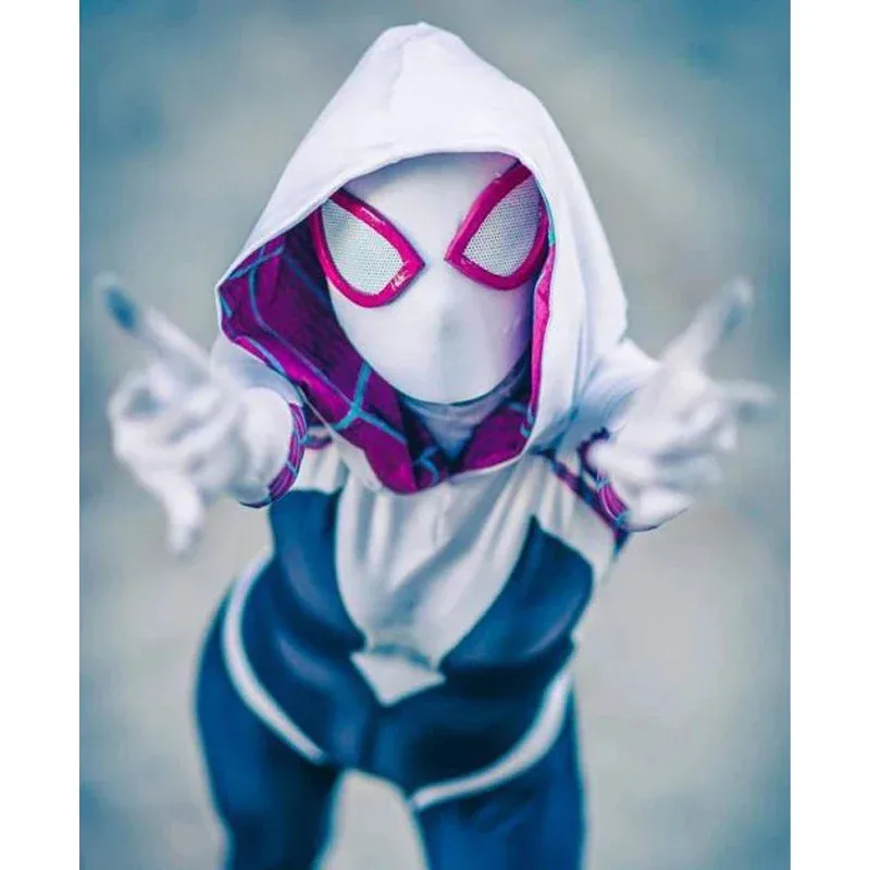

Anime Superhero Halloween Costume Gwen Stacy Cosplay Costume Kids Adult Zentai Spider Easter Carnival Christmas Party Costume Ju