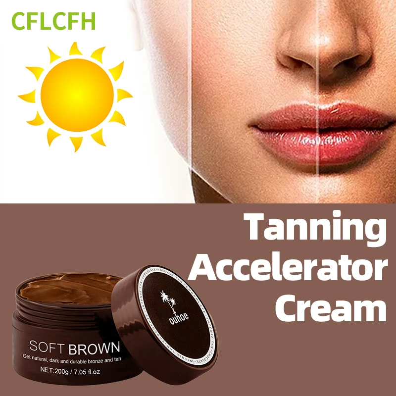 Tanning Cream Skin Tanning Nourishing Intensive Brown Boosting Bronzer Face Body Long Lasting Sunbeds Natural Self Tanner Gel