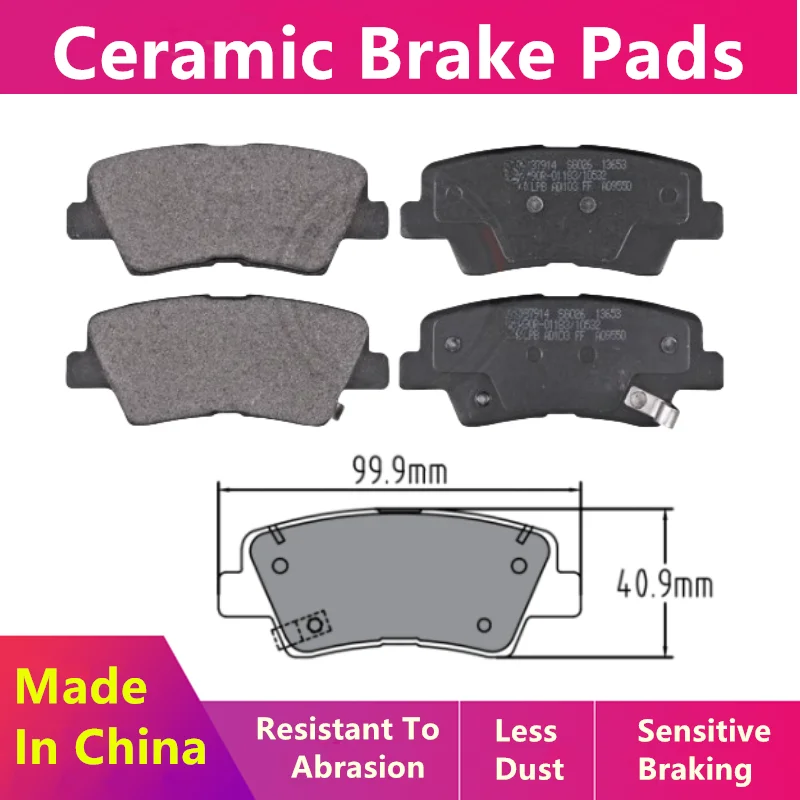 For Hyundai Elantra Vi I20 I30 I40 Kona Nexo Veloster Ix35 Rear Brake Pads/Auto Parts-01032