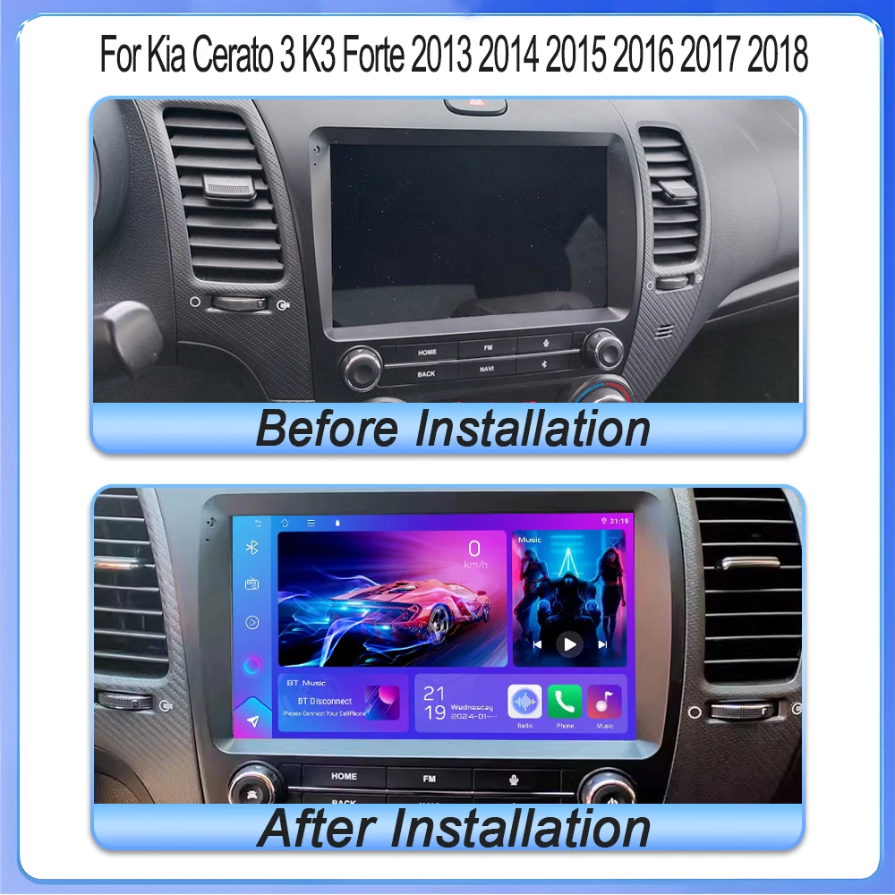 Android 16 Car Radio For Kia Cerato 3 K3 Forte 2013 2014 2015 2016 2017 2018 2 Din Android 12 Multimedia Video Player Navigation