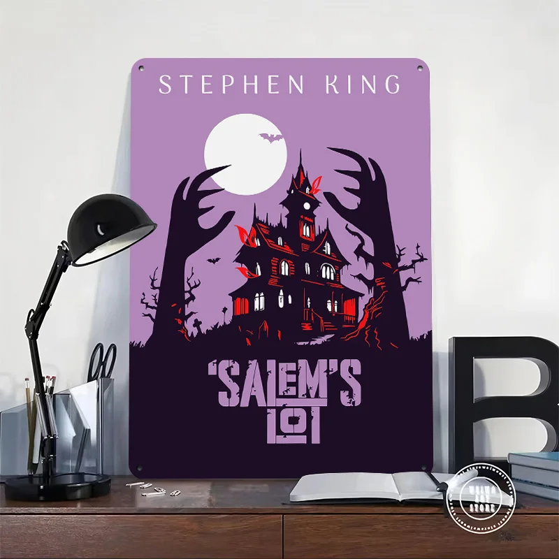 Salem's Lot Movie Illustration 3D Texture Printed Poster Custom Vintage Metal Tin Plate Sign for Wall Art Article Decoration