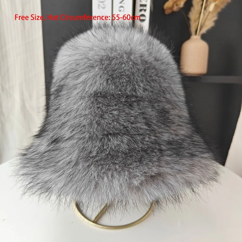 Nouveau chapeau de pêcheur chaud résistant au froid fourrure moelleuse chapeau chaud coupe-vent seau chapeau pour le cyclisme en plein air ski