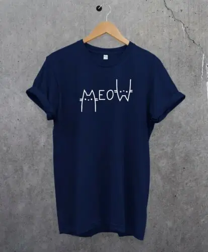 Meow T Shirt, Cat Lover Tee, Gifts for Cat Lovers, Gift for Cat Mom,Meow Tee Top