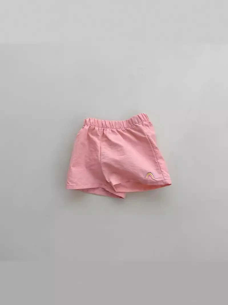 2024 Summer New Baby Loose Rainbow Shorts Cotton Breathable Infant Boy Girl Casual Shorts Fashion Versatile Toddler Clothes