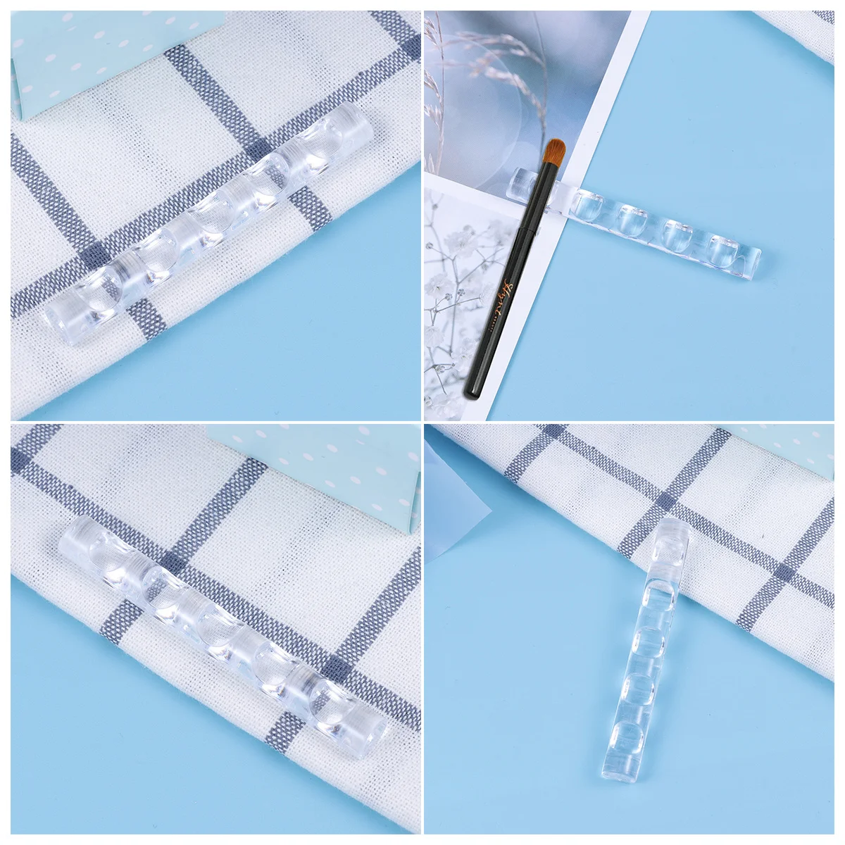 

1Pcs Nail Art Pen Holder 5 Grid Transparent Pen Brush Stand Nail Decoration Holder Organizer for Manicure Tools