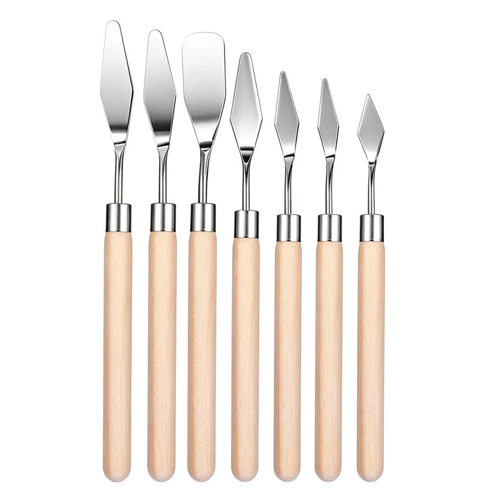 7-Piece Stainless Steel Oil Painting Knife Set product image
