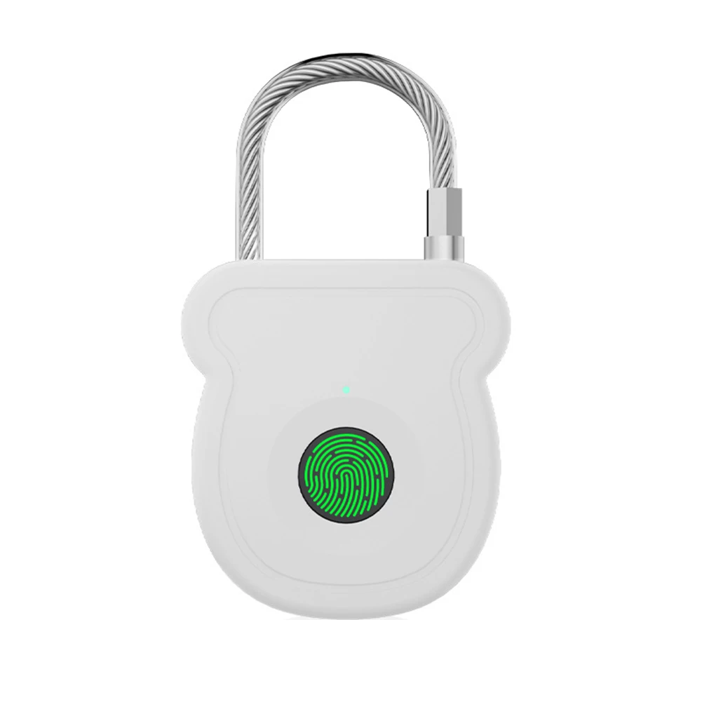 Keyless USB Fingerprint Padlock For Cabinets Suitcases and More Quick Access 20 Fingerprints Storage Energy Efficient