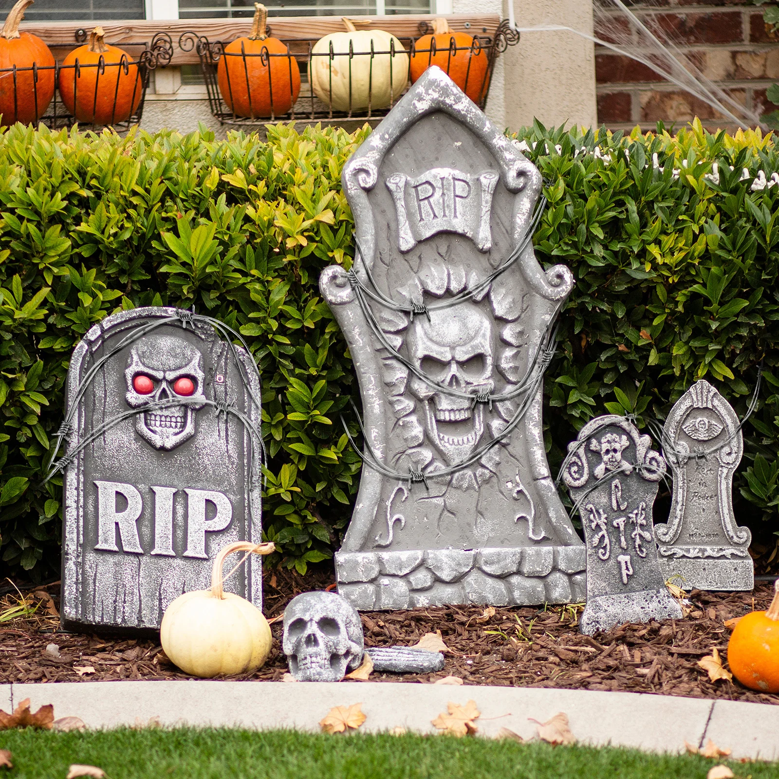 البلاستيك الأسلاك الشائكة جارلاند 2 قطعة سلك وهمية واقعية لجميع القديسين ديكور حفلات المزحة اللعب مهرجان الرعب الدعائم الإضاءة آمنة