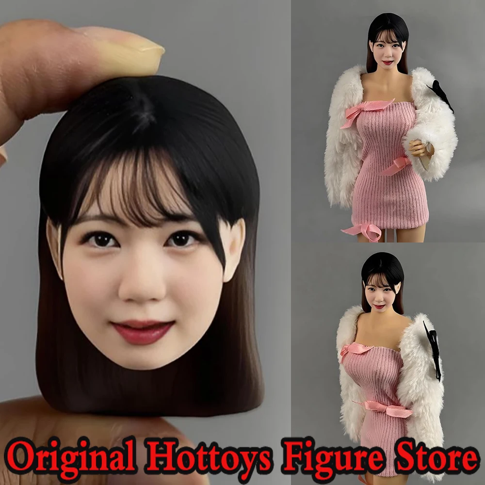 1/6 Scale Female Soldier Head Sculpture Marumo Rea Sweet Girlfriend Head Carving For 12-inches Action Figure Model Doll Toys