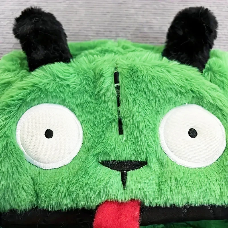 Autumn Winter 2024 Outdoor New Funny Green Tongue Cartoon Embroidery Warm Ear Protection Windproof Lei Feng Hat