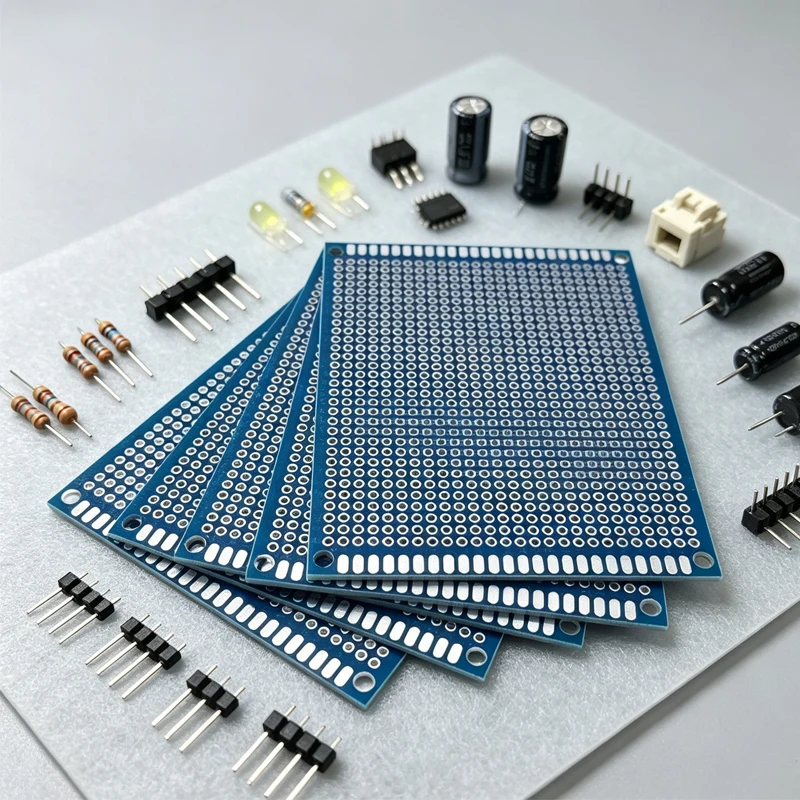 7x9cm 70x90 mm Blaue Doppelseitige Prototyp-Leiterplatte Universelle Leiterplatte Protoboard für Arduino 5 Stück – Detail 3