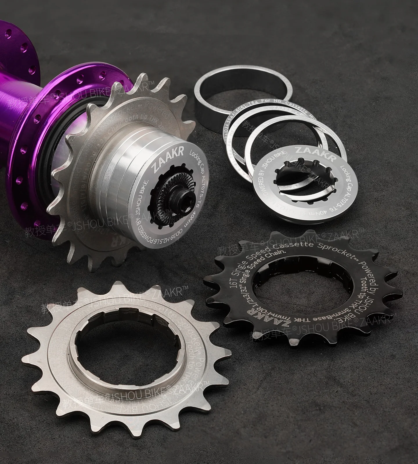 ZAAKR 14/15/16/17/18T Fahrrad-Einzelschaltungs-Kurbelrad-Umrüstsatz 2mm Zahnrad Passend für 8 9 10 11 Speed Dirt Jump/XC/Fixed Gear HG Hu – Detail 5