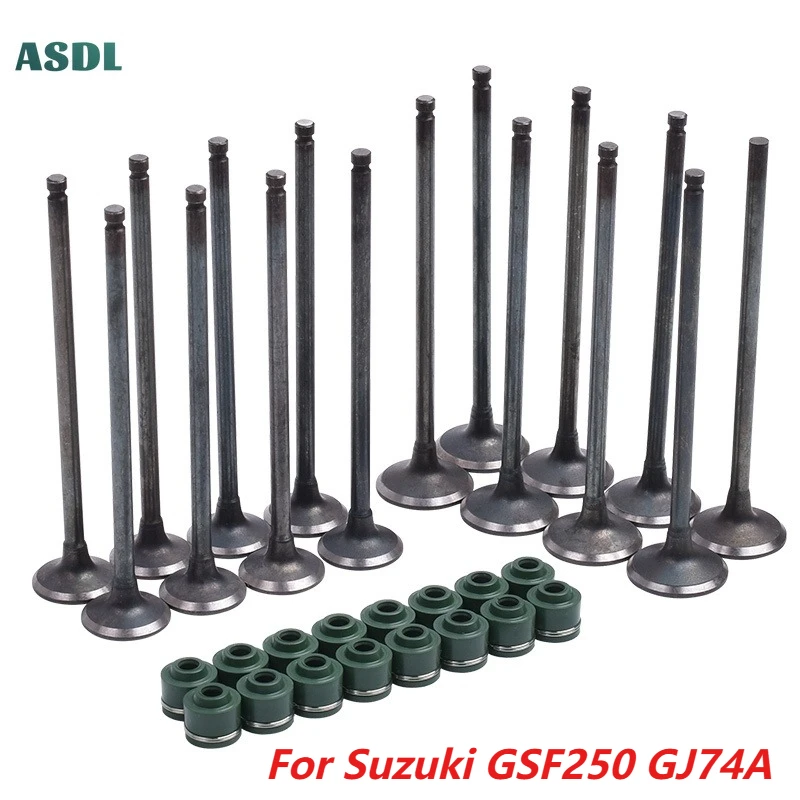 

Motorcycle Intake Valve and Exhaust Valve Stem Kit For Suzuki GSF250 GJ74A GSF 250 Inlet & Outlet Valve Motorcycle Parts