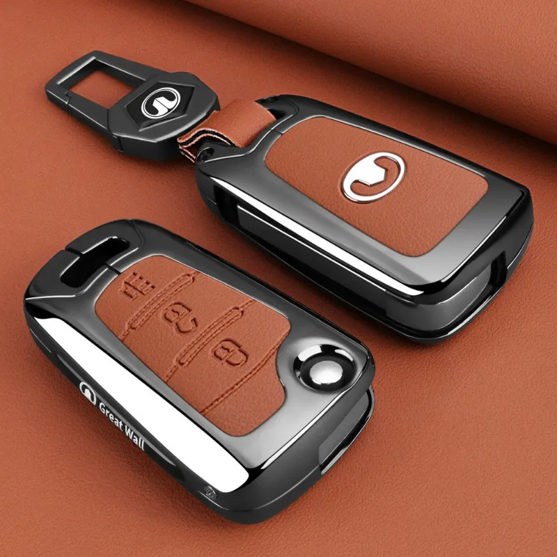 

Premium Zinc Alloy Key Cover Case for Great Wall Wingle 5/6/7/C30/King Kong Pao - Protective Key Fob Shell Keychain