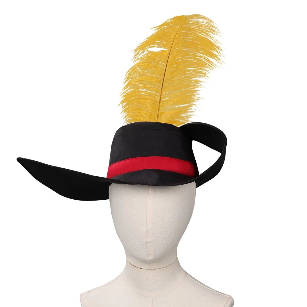 Kids Adult Puss Cosplay In Boots Hat Cap With Feather Cartoon Cat Roleplay Headwear Halloween Carnival Party Costume Accessories
