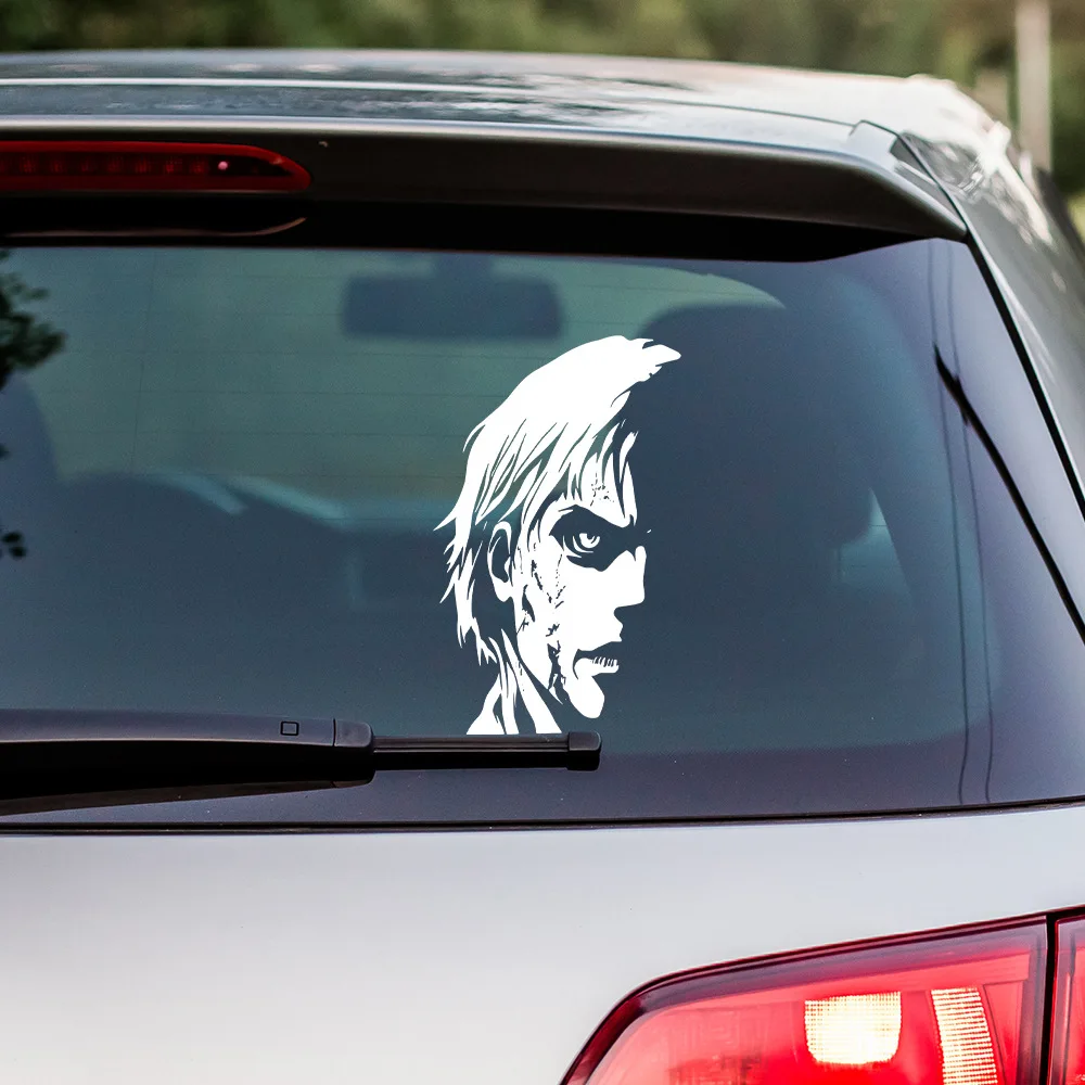 

Halloween Scary Half Face Car Stickers Home Decoration Wall Stickers Halloween Decoration