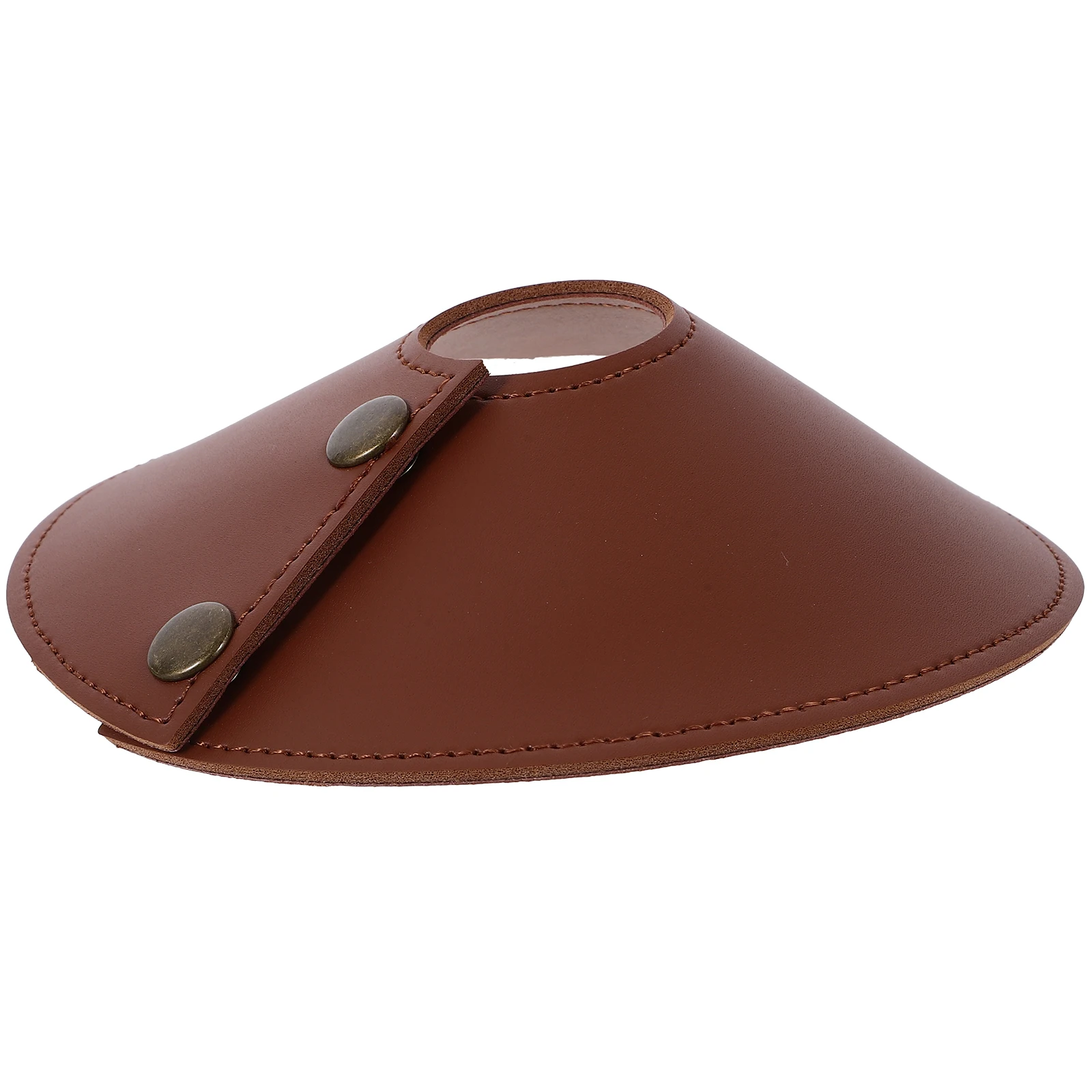 

Camping Lampshade Outdoor Light Cover Small Brown PU Replacement Shade for Travel Decorative Lampshades Portable