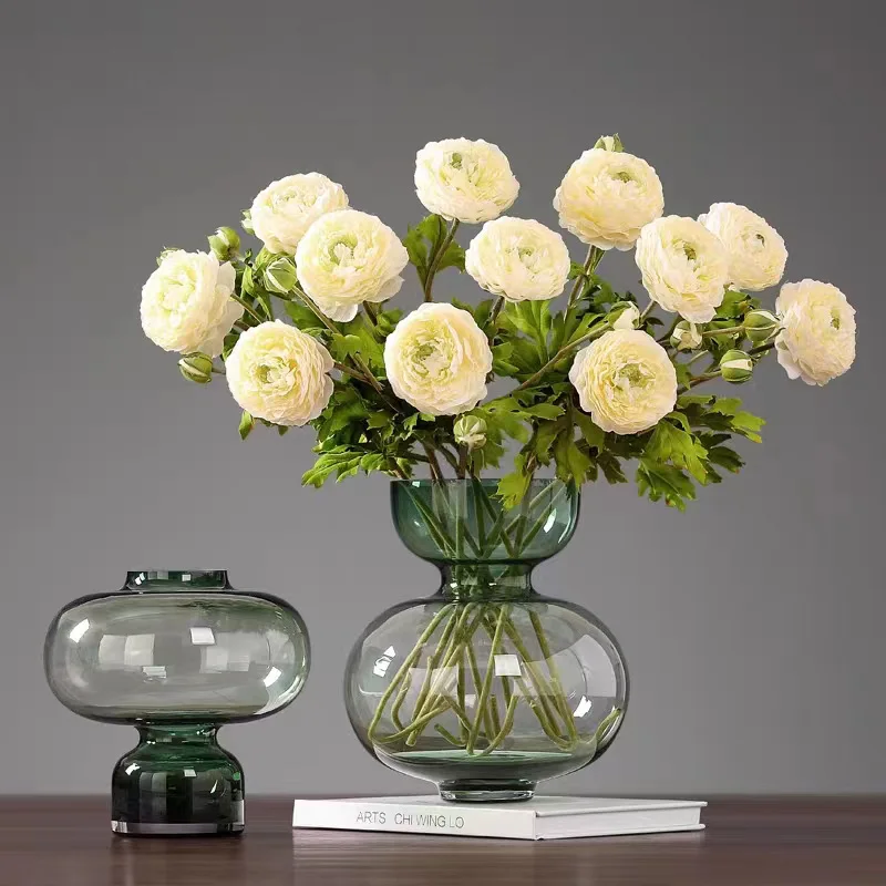 Gourd Circular Glass Vase, Hydroponic Flower Pot, Geometric Circular Glass Jar, Home Decoration Accessories, Vase, Flower Pot